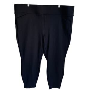 Studio by Torrid Ponte Knit Pull-On Pocket Pixie Pant Sz 4X Cropped Black
